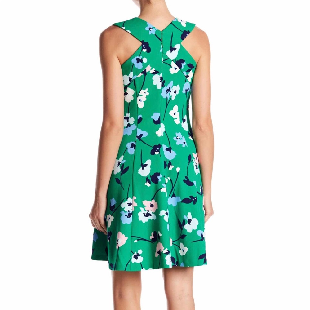 Floral V-Neck Fit & Flare Dress